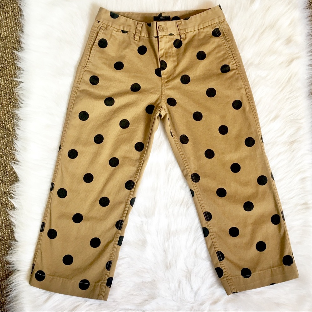 J.Crew Petite Boyfriend Polka Dot Chino Pants - Picture 3 of 7